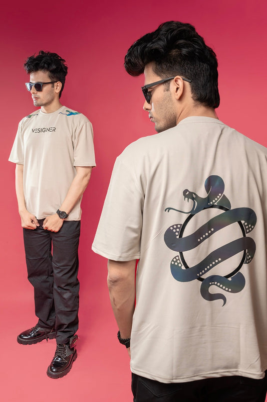 Reflective Snake Oversized T Shirt
